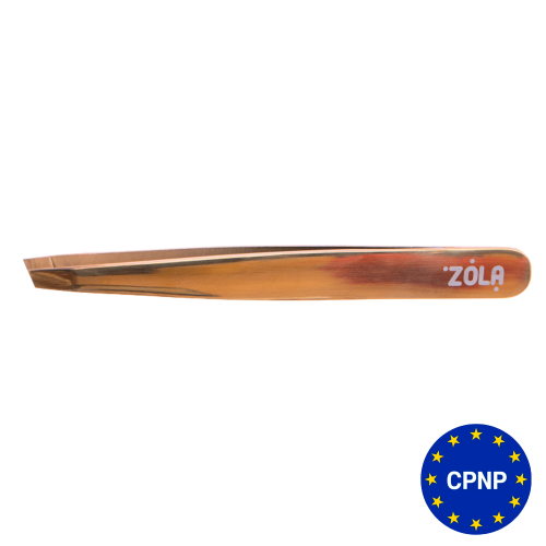 Пінцети для брів ZOLA Professional GOLD (скошені)