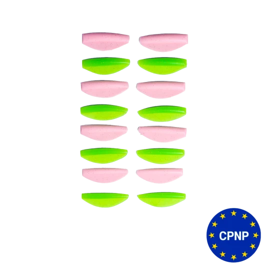 ZOLA Silikonpads für die Wimpernlaminierung Round Curl Pink & Green (S–XL1)